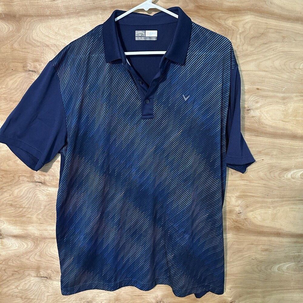 Callaway Golf Tennis Pickleball Mens XL Short Sleeve Polo Shirt Stretch